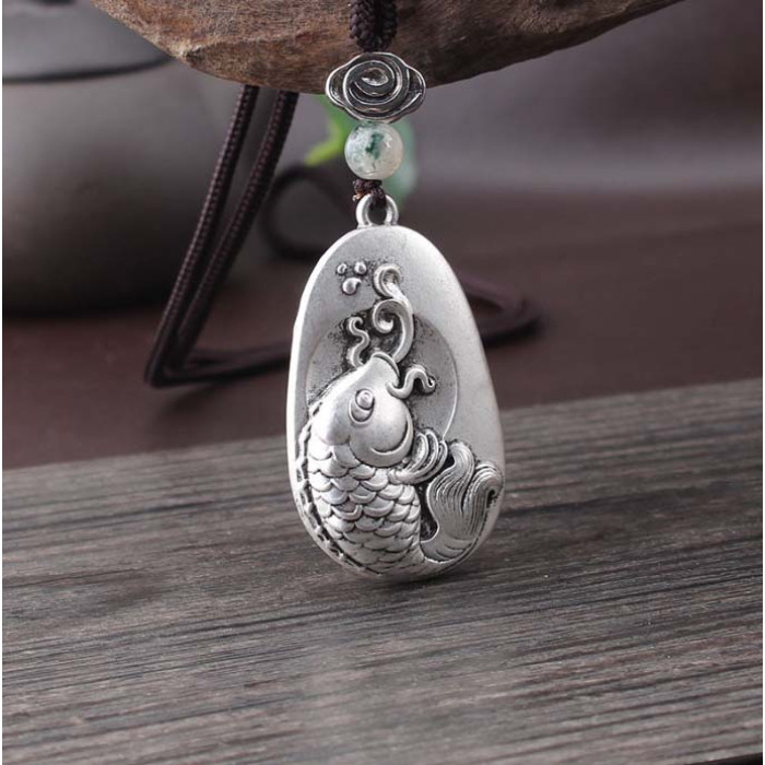 Metal pendant Carp