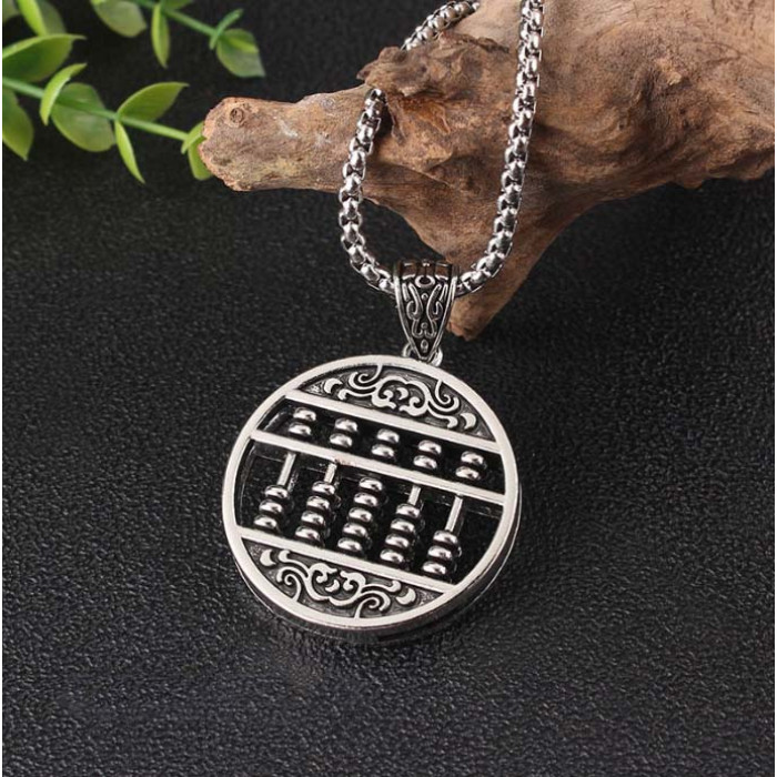 Metal pendant Abacus