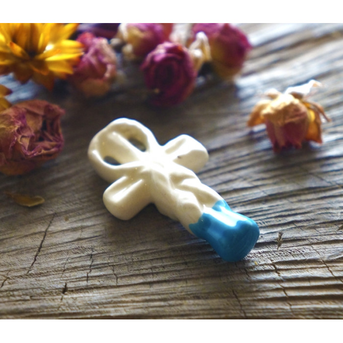 Aroma pendant Key of life big White + blue