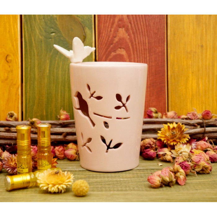 Aroma lamp ceramic Butterfly on the edge №A