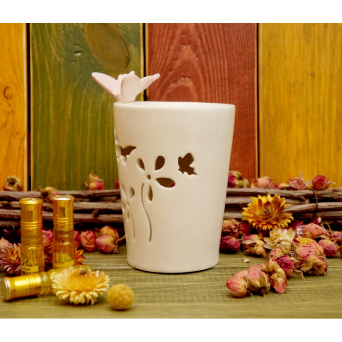 Aroma lamp ceramic Butterfly on the edge №B