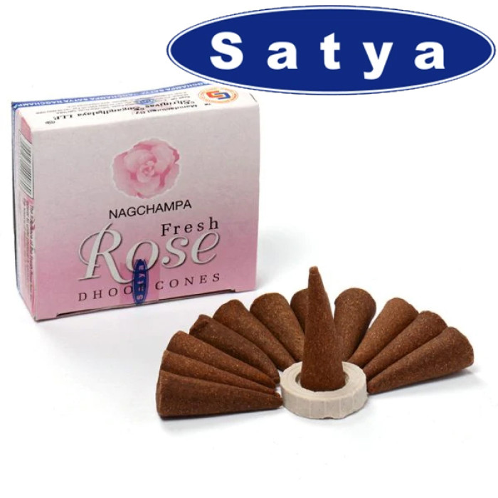 Satya Fresh Rose Cone 20 grams