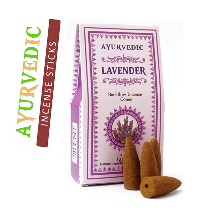 Ayurvedic BACK FLOW Cones Lavender