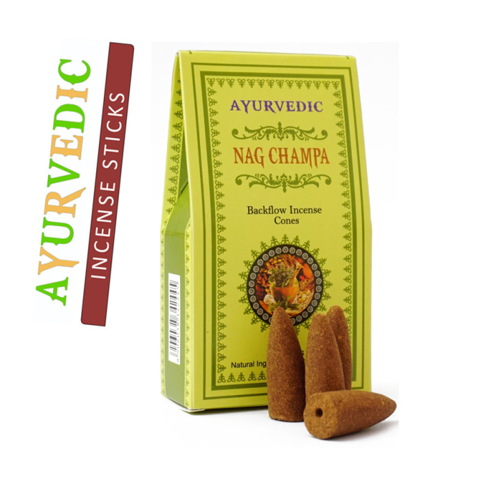 Ayurvedic BACK FLOW Nag Champa Cones