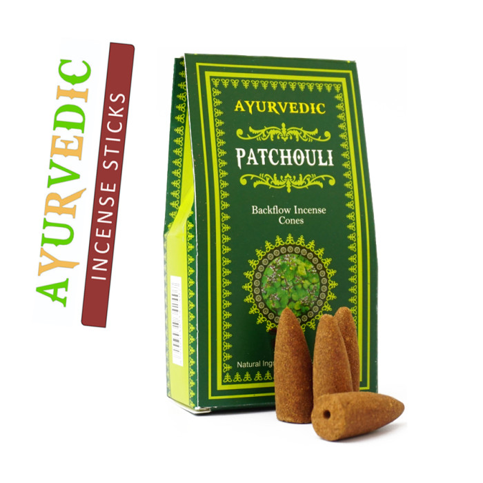 Ayurvedic BACK FLOW Patchouli Cones