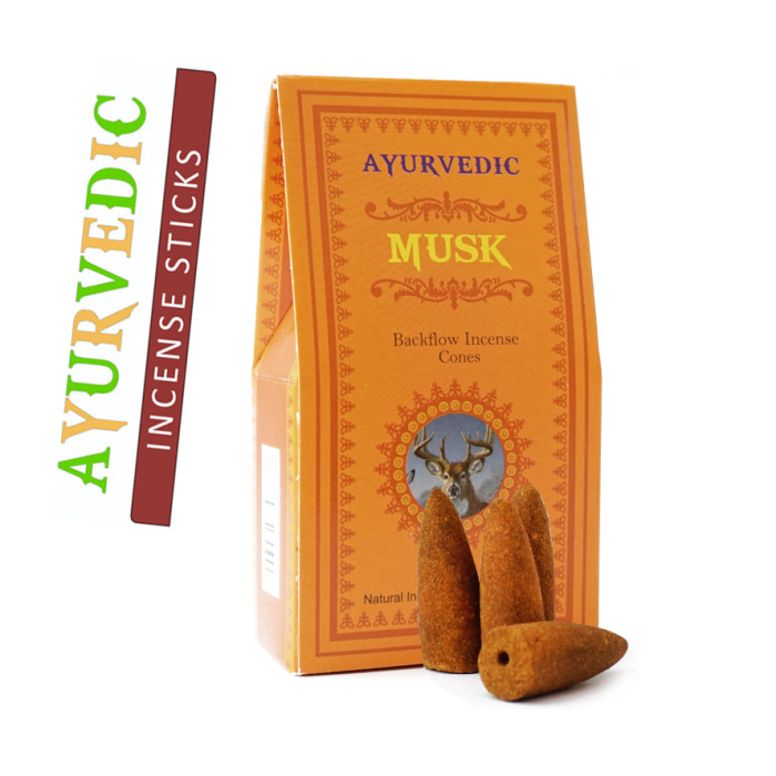 Ayurvedic BACK FLOW Cones Musk