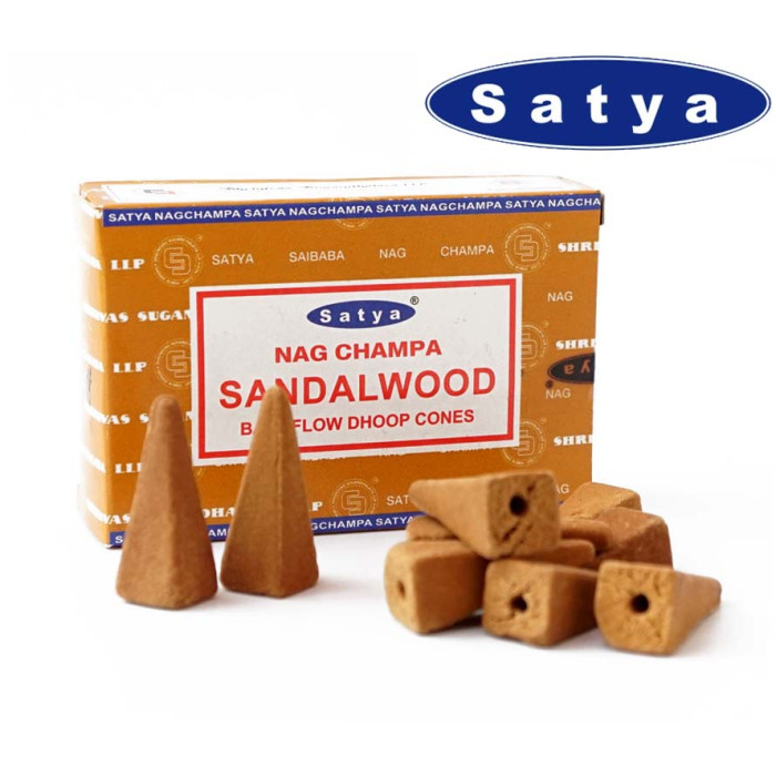 Satya Back Flow cones SANDALWOOD Сандаловое дерево