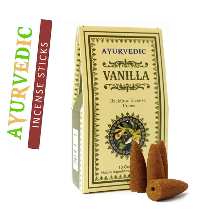 Ayurvedic Back Flow cones VANILLA