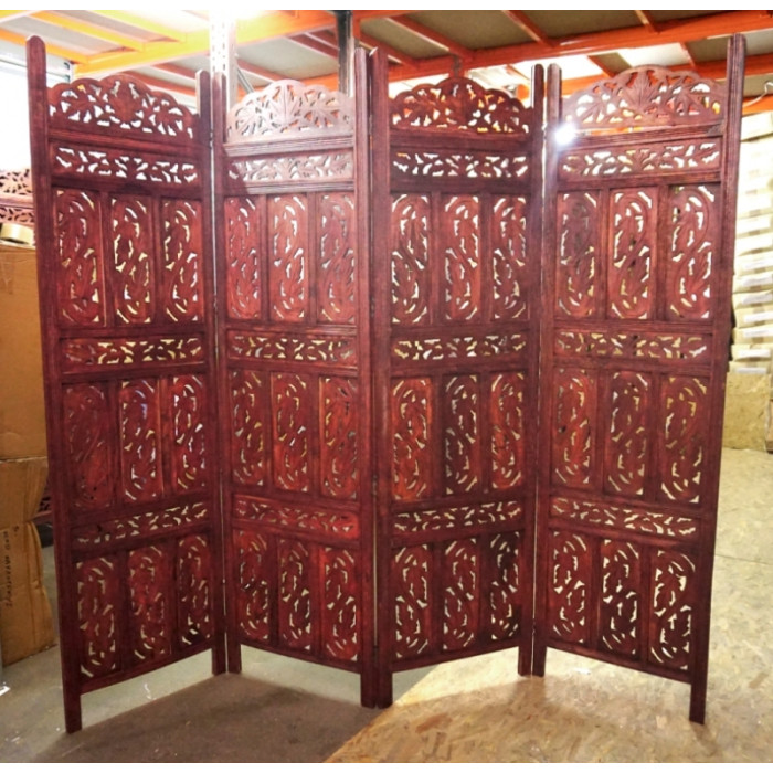 Mahogany screen for 4 sections No. 1