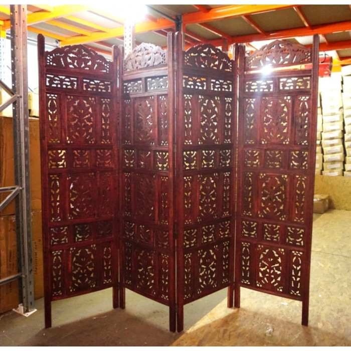 Mahogany screen for 4 sections No. 10