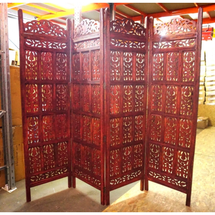 Mahogany screen for 4 sections No. 2