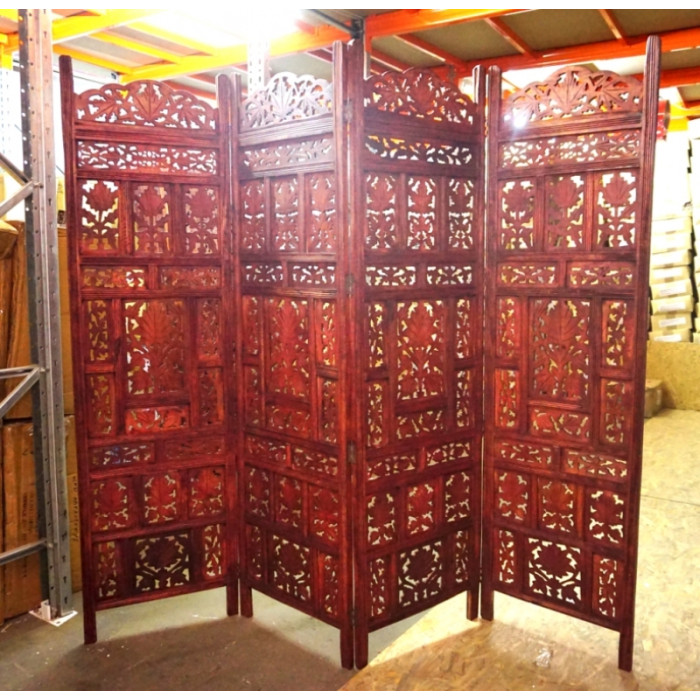 Mahogany screen for 4 sections No. 5