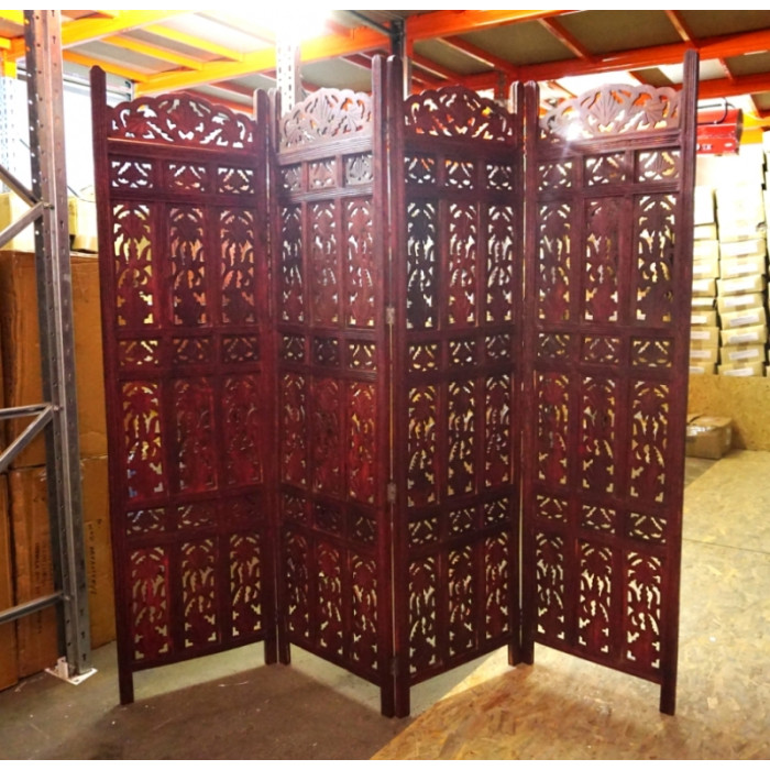 Mahogany screen for 4 sections No. 9