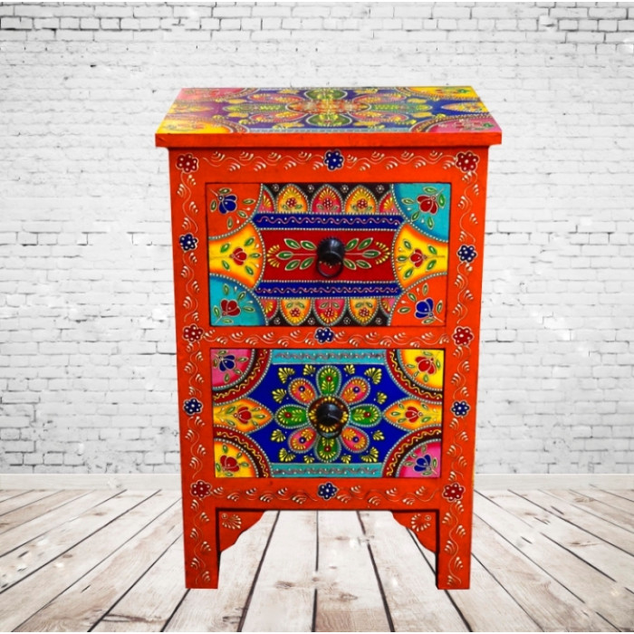 Mango wood bedside table Art.2133 No. 2