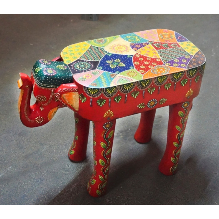 Elephant stool made of mango wood Art.2176 No. 2