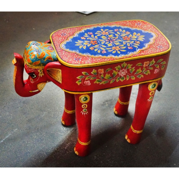 Elephant stool made of mango wood Art.2176 No. 7