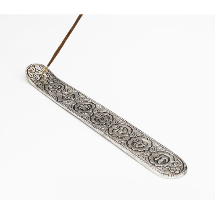 Incense Stick Stand Ski 7 Chakras White Metal DH-215