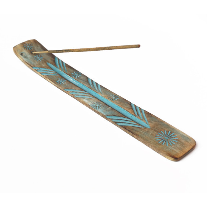 Stand SKI with carved Blue Flower