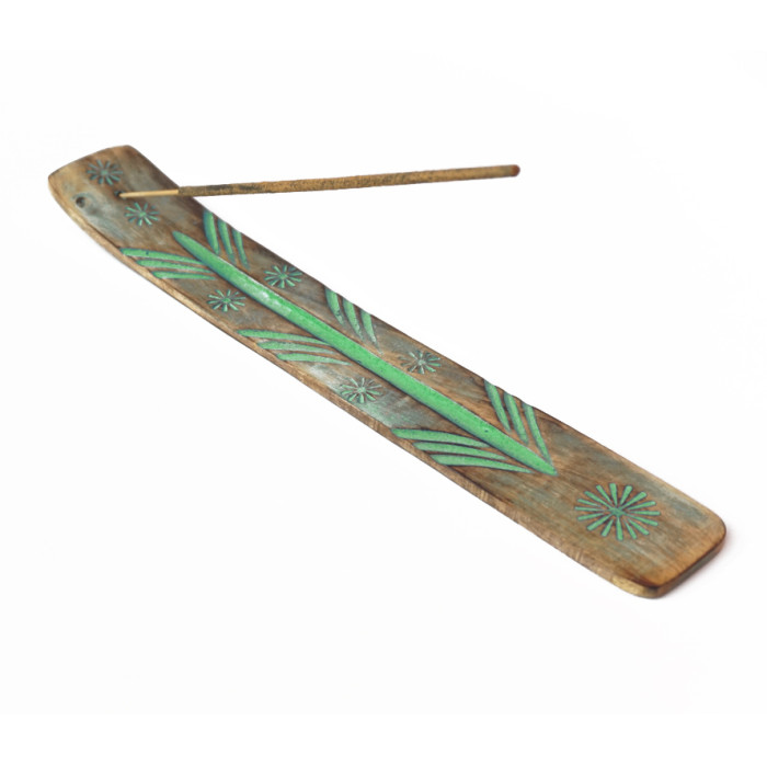 Stand SKI with carved Green Flower