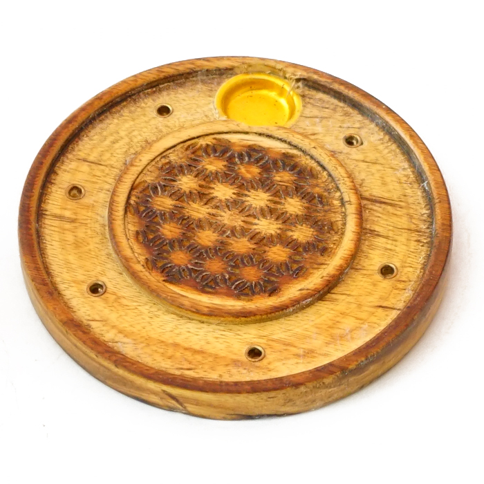 Incense Stick Stand Flower of Life Plate ST-54