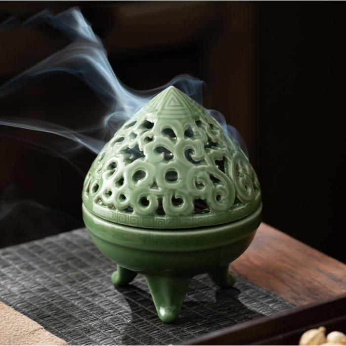 Incense Burner Cone made of celadon ceramics