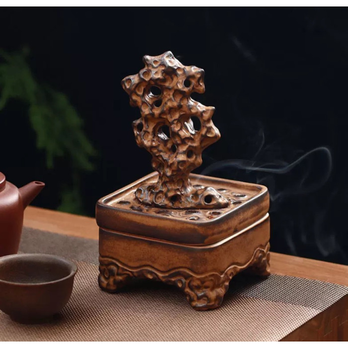 Taihu Incense Burner Brown