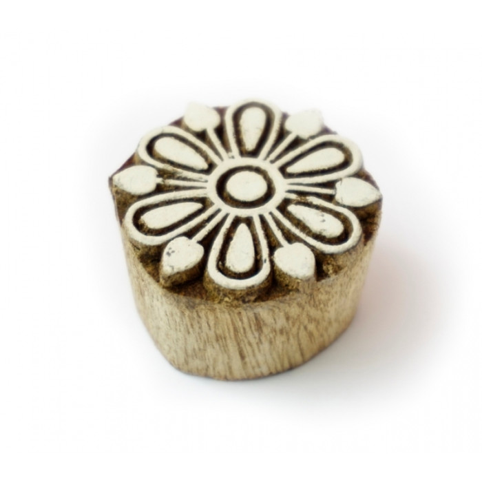 Mahogany batik stamp small Flower No. 1