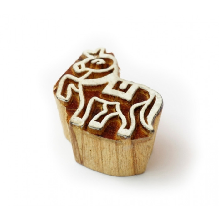 Mahogany batik stamp small Horse