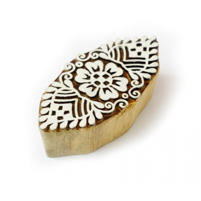 Mahogany batik stamp Medium Flower №2