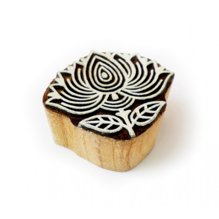 Mahogany batik stamp Medium Lotus