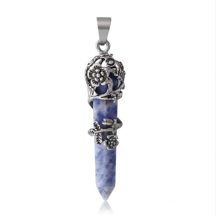 Pendant Flower insert Sodalite