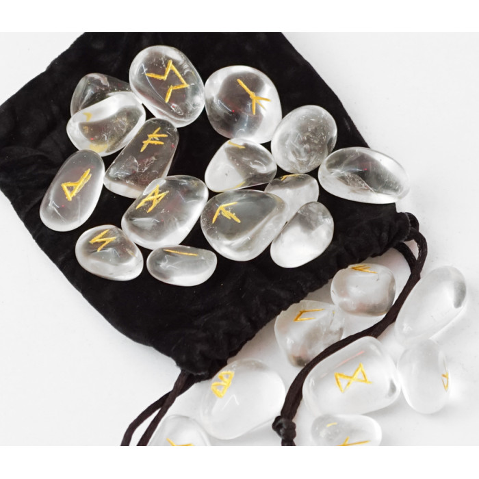 Runes from Brazilian Rock Crystal