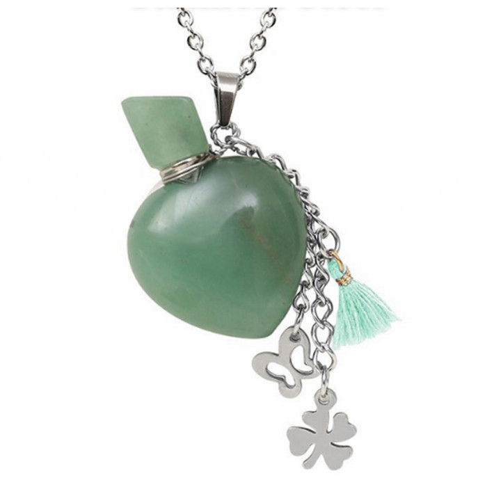 Stone bottle for perfume Heart Jade