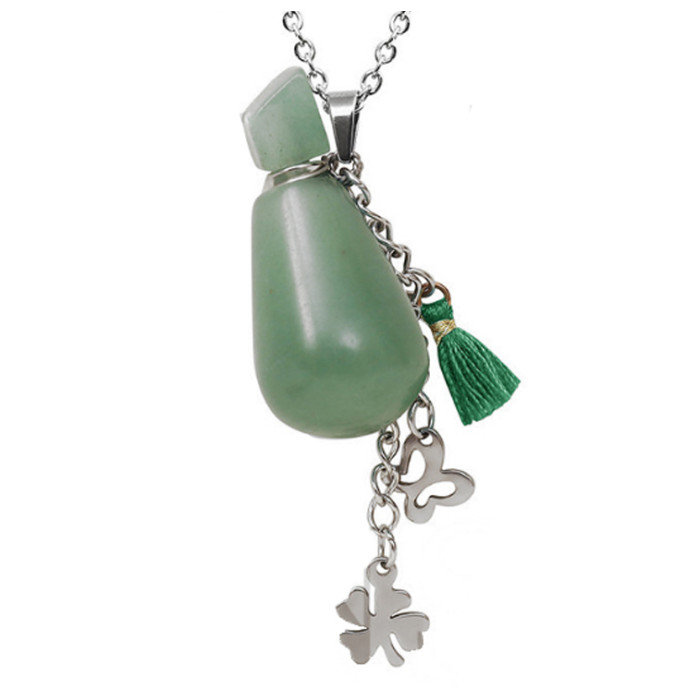 Stone bottle for perfume Drop Jade