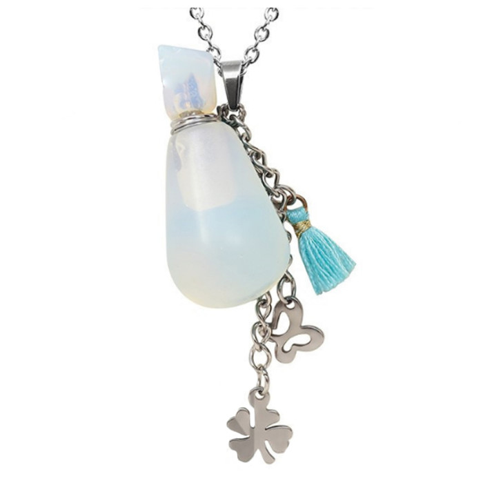 Stone bottle for perfume Drop Opalite