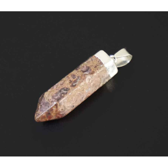 Crystal pendant "With a belt" Brown jasper