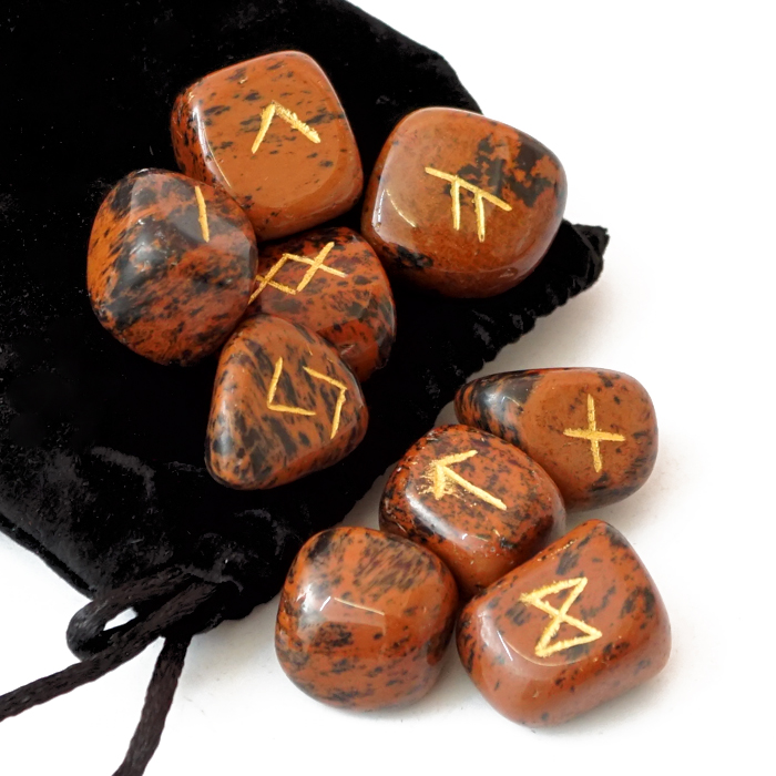 Runes made of Mahogany Obsidian