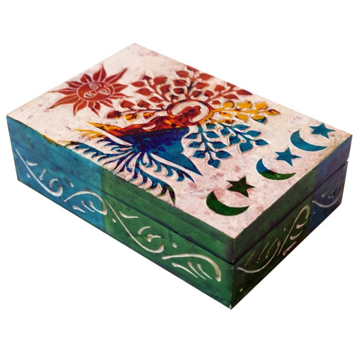 Painted stone box NO.-179