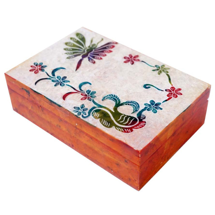 Painted stone box NO.-190