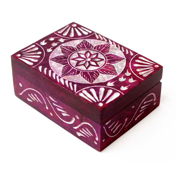 Painted stone box NO.-200