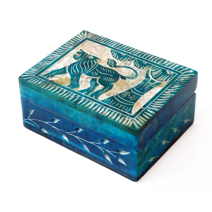 Painted stone box NO.-202