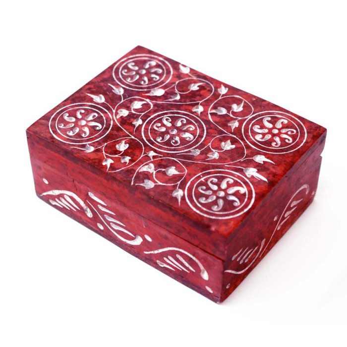 Painted stone box NO.-203