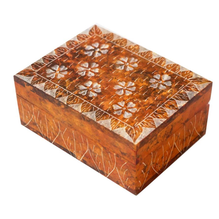 Painted stone box NO.-206