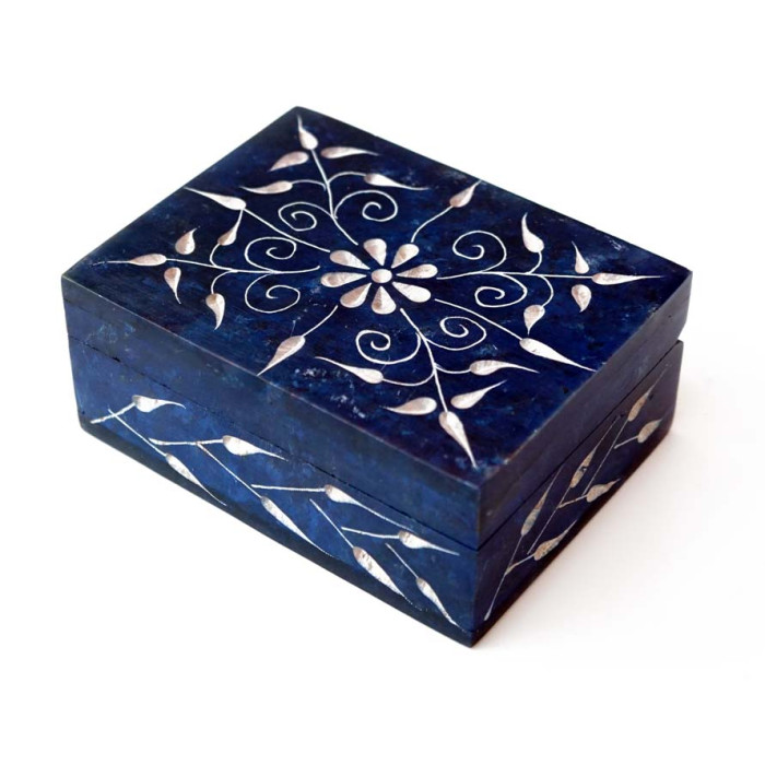 Painted stone box NO.-207