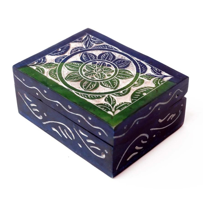 Painted stone box NO.-219