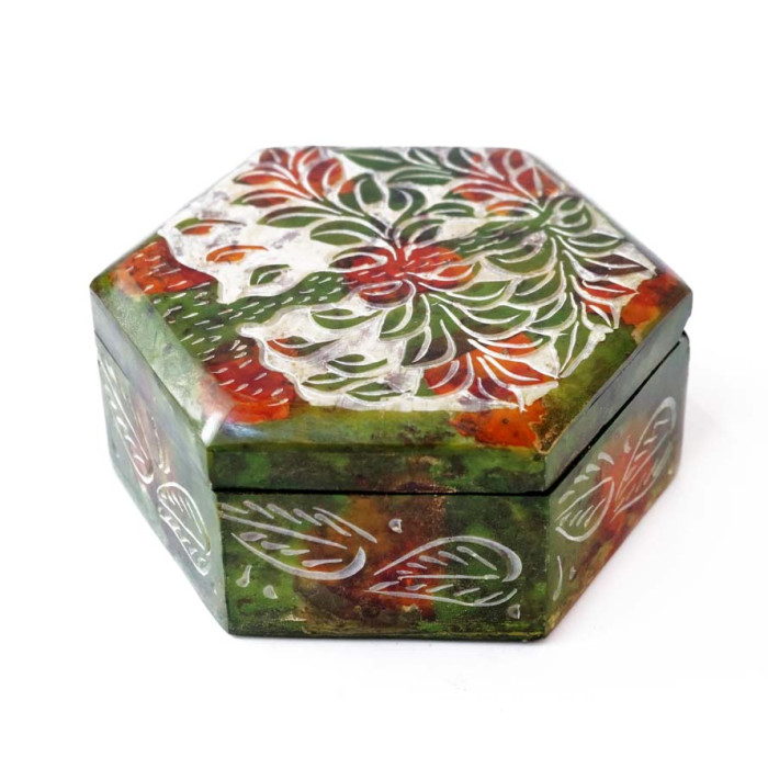 Stone hexagonal box NO.-366