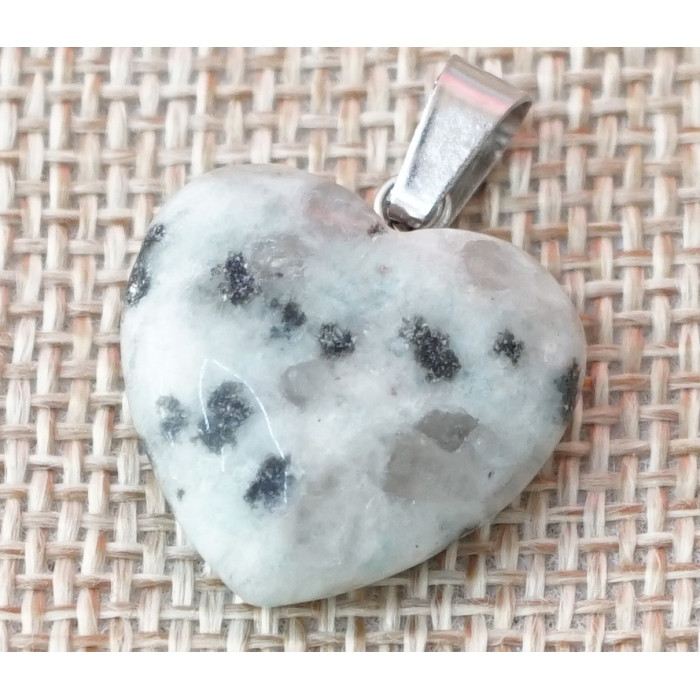 Stone pendant Heart Jasper Kiwi