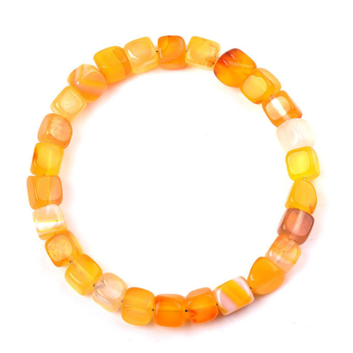 Bracelet Cubes Yellow agate