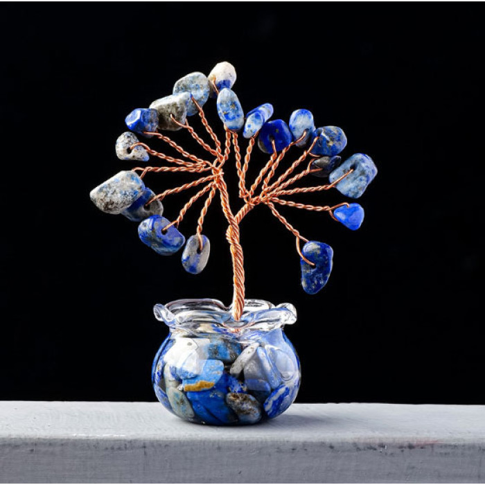 Tree of Happiness in a Jar Lapis Lazuli