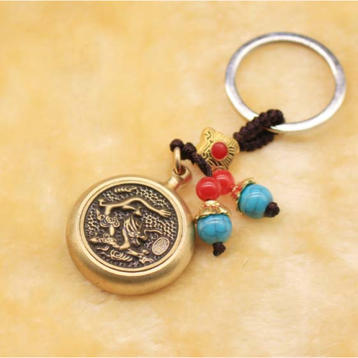 Feng Shui Dragon Spinner Zodiac Keychain